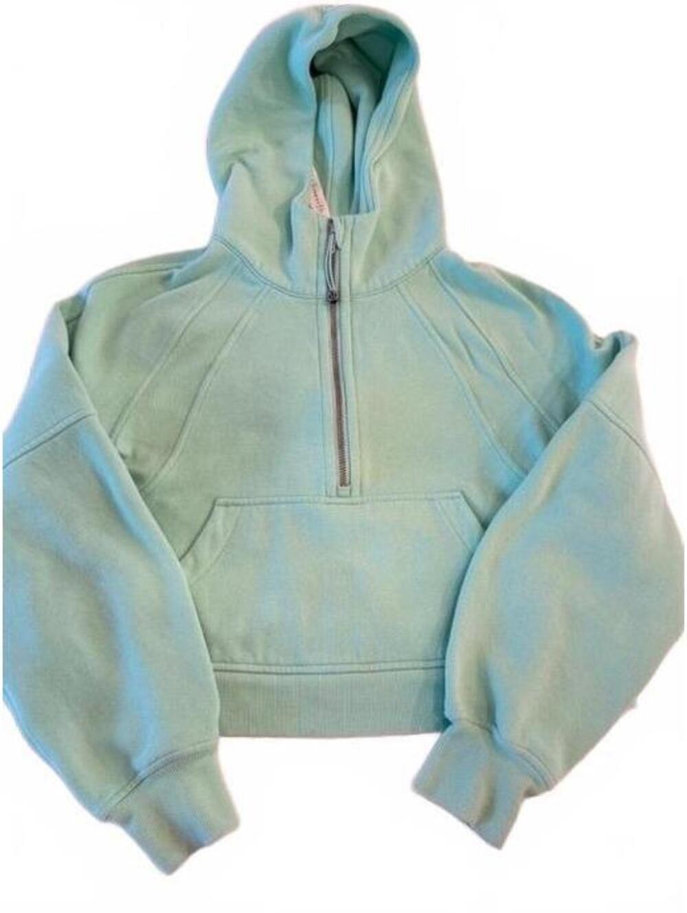 Lululemon mint green half zip xs s scuba oversized read